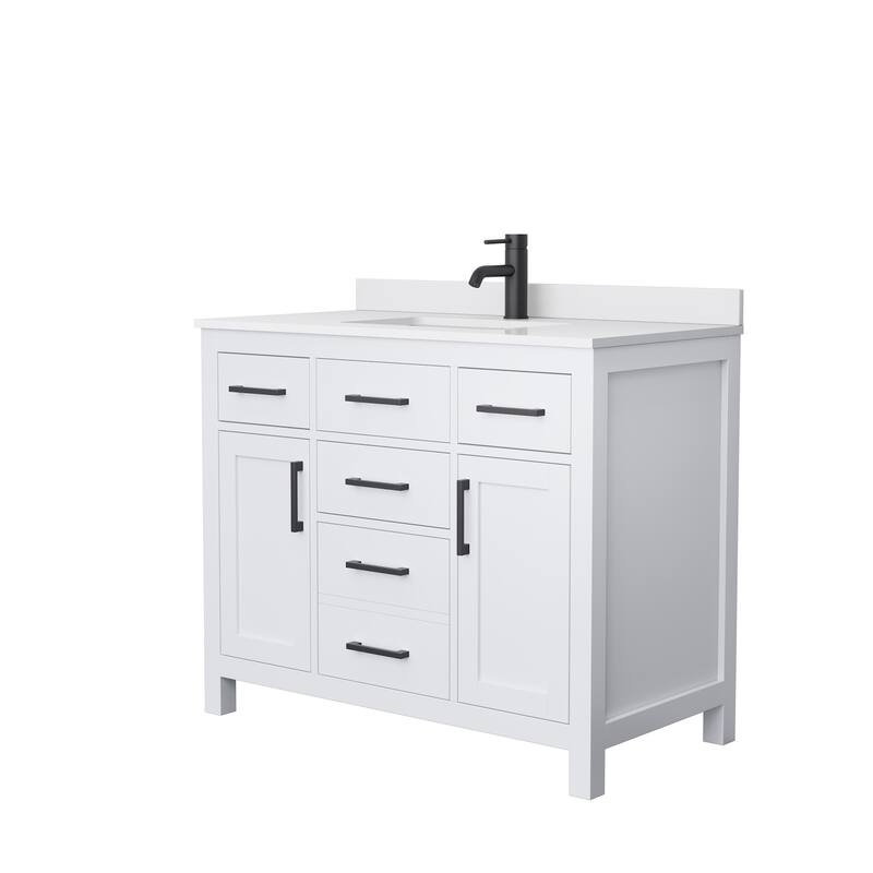 Beckett 42 Inch Single Vanity, Cultured Marble Top