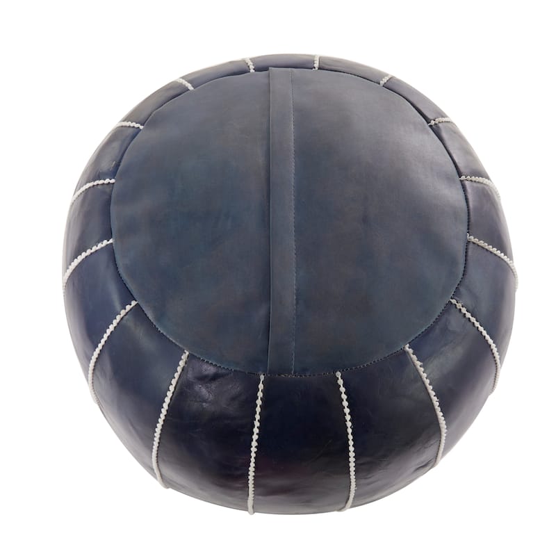 Leather Bohemian Pouf