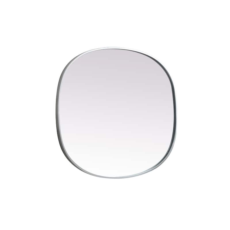 Indigo Home Metal Frame Oval Mirror 30x36 Inch