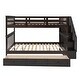 preview thumbnail 5 of 10, Full-Over-Full Stairway Wood Bunk Bed with Drawer,Storage and Guard Rail for Bedroom,Maximized Storage SpaceEspresso