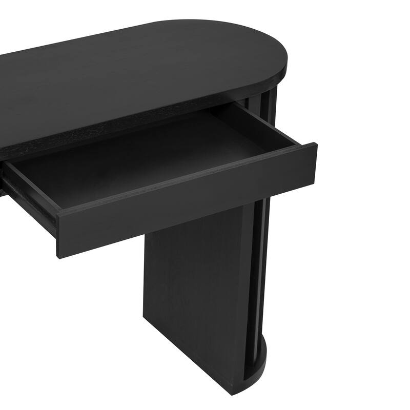 59-Inch Modern Console Table with Fan-Shaped Legs by Harper&Bright Designs