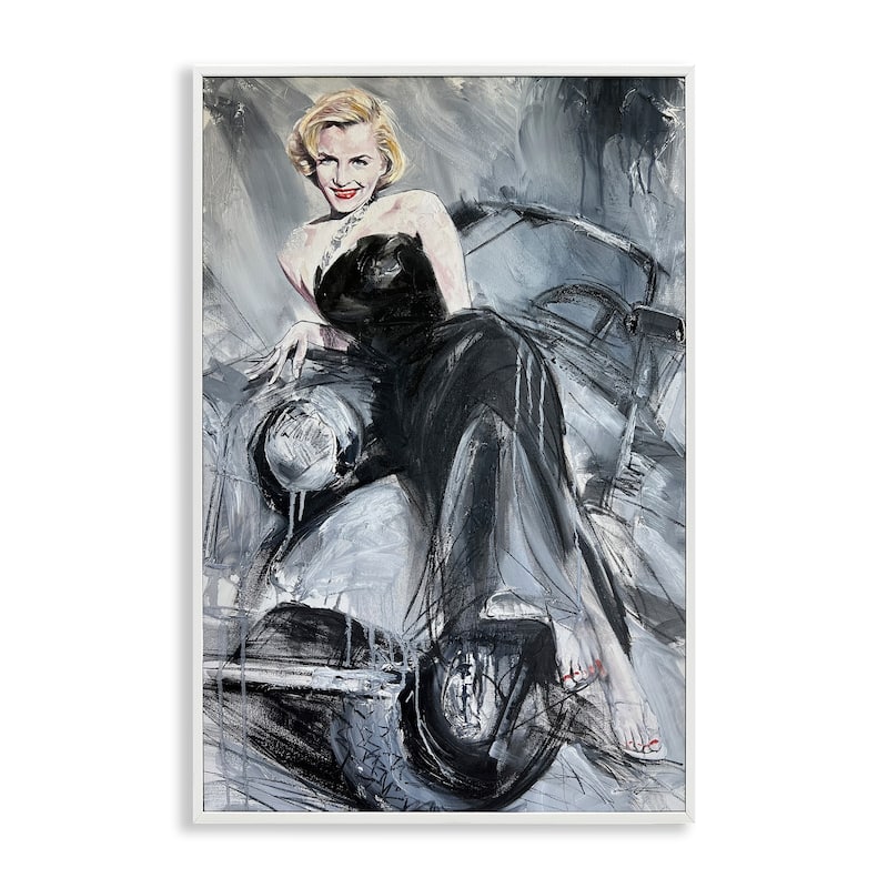 Stupell Timeless Fashion Woman Framed Giclee Art Design By Lucille Lee - 16 x 24 - White