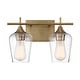 preview thumbnail 19 of 17, Savoy House Octave 2-Light Bathroom Vanity Light Warm Brass