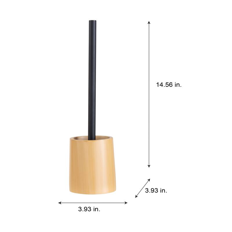 Bath Bliss Wood Like Toilet Brush in Natural - 3.9"x 3.9"x 14.6"