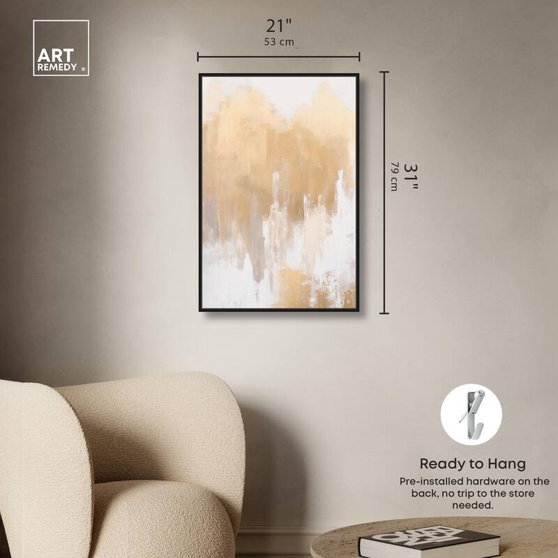 Soft Grey Glam Gold II Canvas by Art Remedy