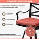 preview thumbnail 38 of 77, Outdoor Patio Bar Stools Aluminum Swivel Bar Chair with Sunbrella Cushion - 21.7 in W x 16.5 in D x 46 in H