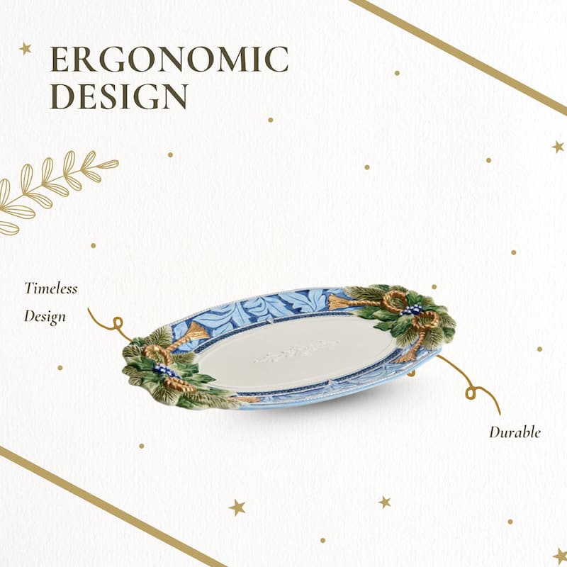 Fitz and Floyd Holiday Home Large Platter - 17" x 10.25"