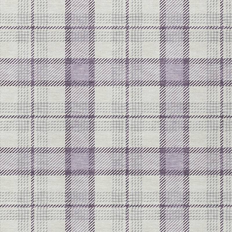 HomeRoots Plaid Transitional Rectangle Outdoor Rug