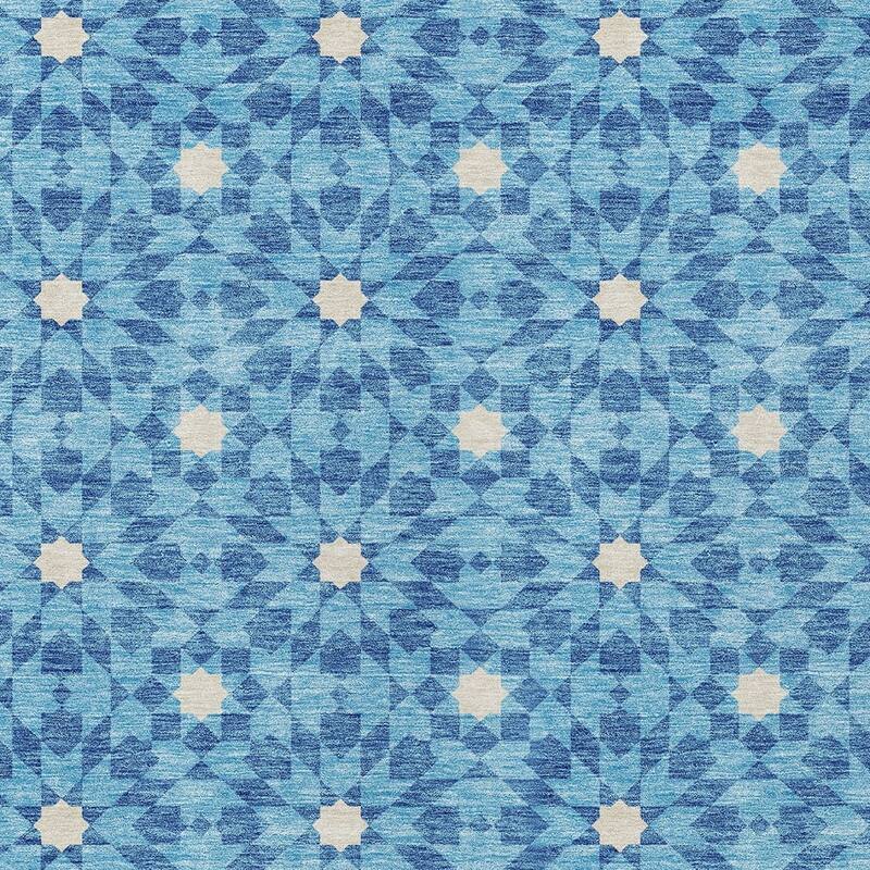 HomeRoots Floral Medallion Transitional Rectangle Outdoor Rug