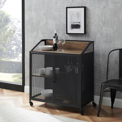 Middlebrook Pierpont Industrial Mesh Bar Cabinet