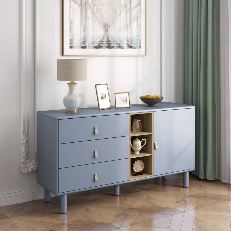 Storage Cabinet with Doors and Drawers