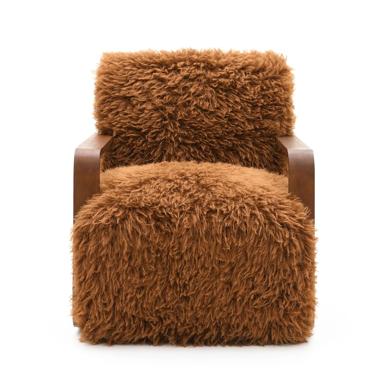 Furniture of America Neyra Modern 28-inch Faux Fur Accent Arm Chair
