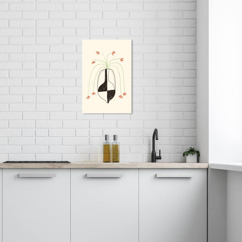 Wynwood Studio Canvas Abstract Floral Spread Only White and Cream White Modern & Contemporary Wall Art Canvas Print - 24 x 16