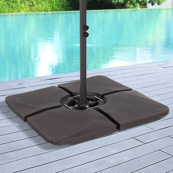 200lb patio umbrella base with wheels LIVOOSUN 200LBs Patio Umbrella Weight Base HDPE For Offset Umbrella
