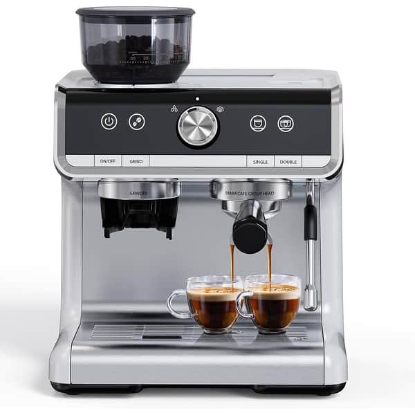 Espresso Coffee Maker With Grinder 20 Bar with Milk Frother - Bed Bath &  Beyond - 40246200