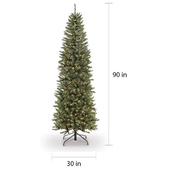 Puleo International 7.5 foot Pre-lit Artificial Christmas Tree - Bed ...