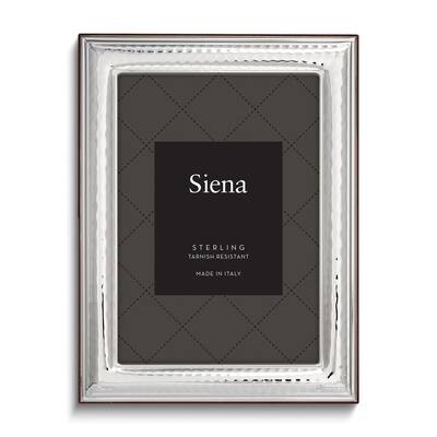 Curata Bilaminate Sterling Silver Hammered 4x6 Photo Frame