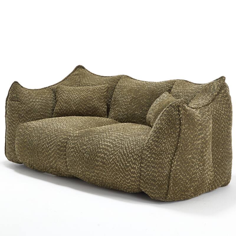 Beanbag Chair with High Resilience Foam Core. The Square Recliner Sofa Is Ideal for Family Members And Friends Engaged in Games