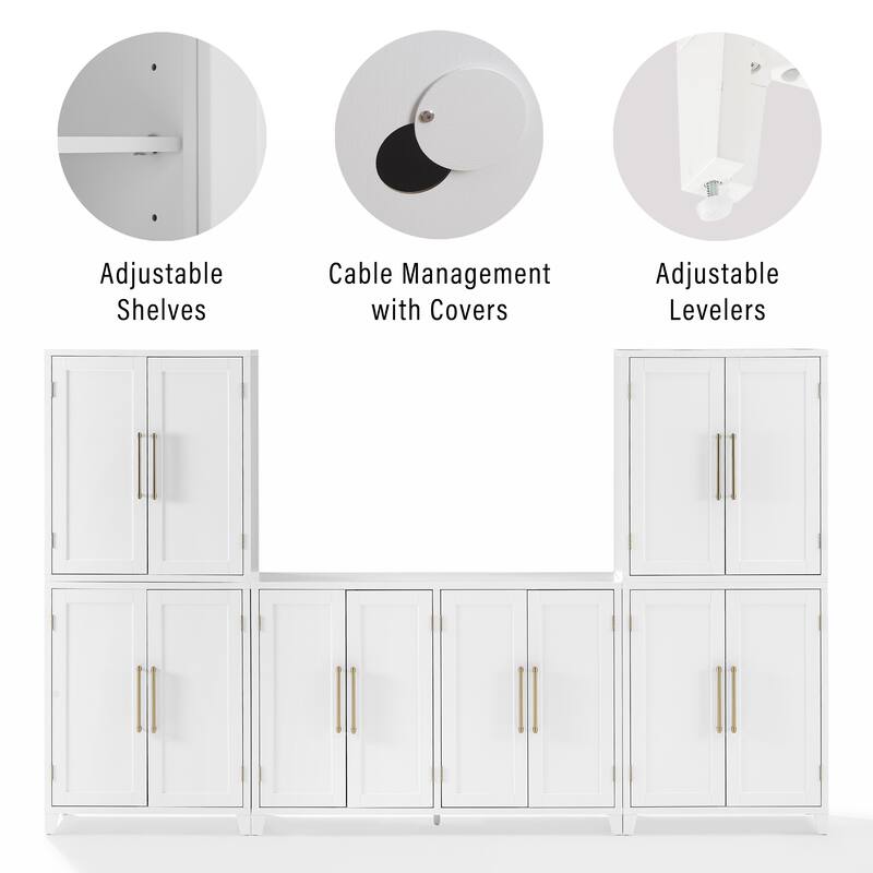 Crosley Roarke 3-Piece Sideboard And Pantry Set