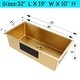 preview thumbnail 42 of 47, CB HOME Gold Kitchen Sink, 32" Rose Gold Undermount Kitchen Sink, Black Single Bowl Stainless Steel Kitchen Sink 16 Gauge