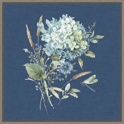 Bohemian Blue 03B (Floral Bouquet) by Lisa Audit Framed Canvas Art