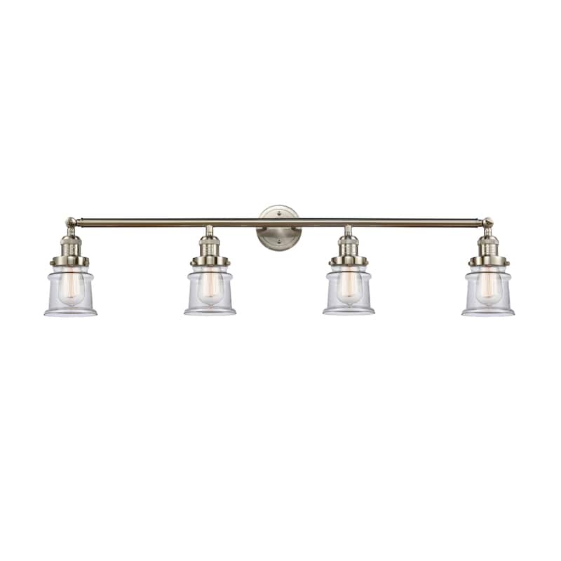 Innovations Lighting Small Canton 4 Light 42" Wide Bathroom Vanity - Brushed Satin Nickel / Clear