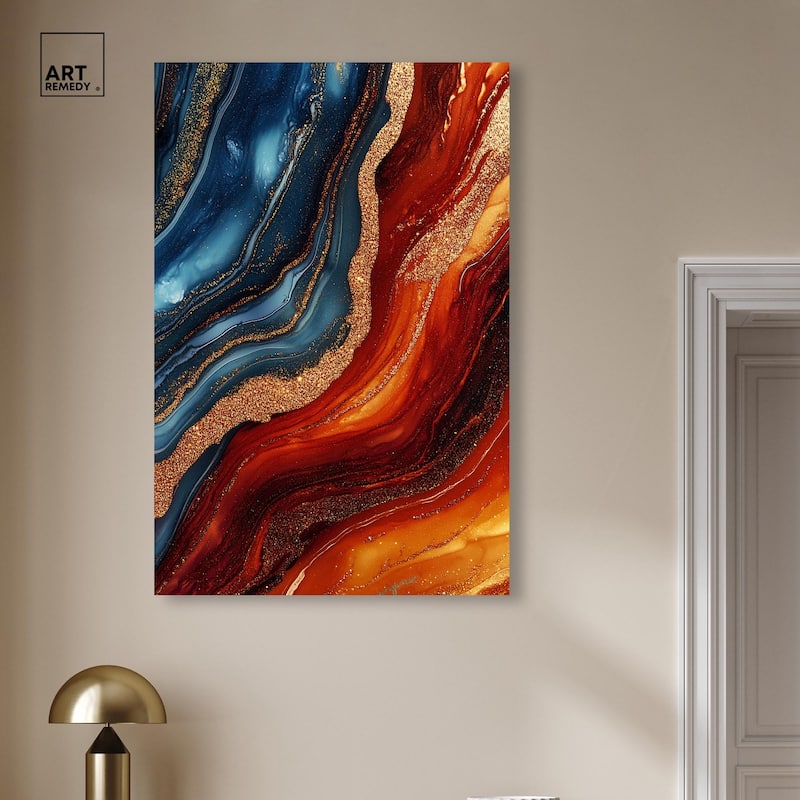 Gilded Galaxy Canvas by Art Remedy, Gallery Wrapped