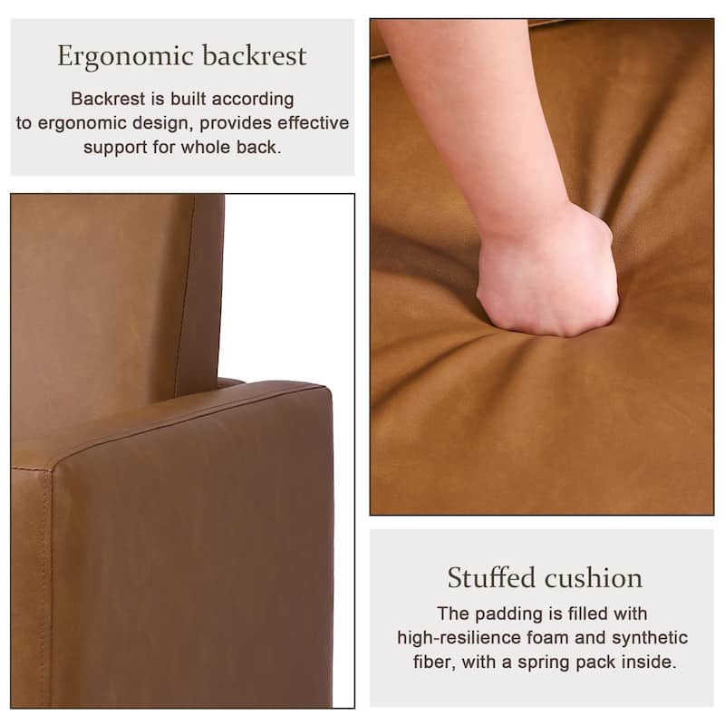 uixe Modern Upholstered Swivel Accent Chair with Pocket Spring Seat