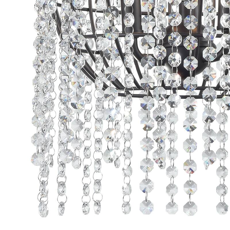 Elk Home Yardley Oil Rubbed Bronze Crystal 3 Light Pendant