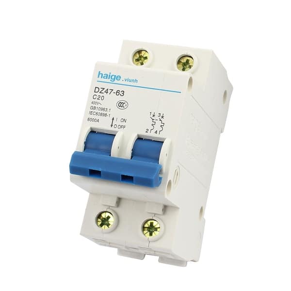 DZ47-63 AC 400V 6000A ON-OFF Switch Double Pole Circuit Breaker - Bed ...