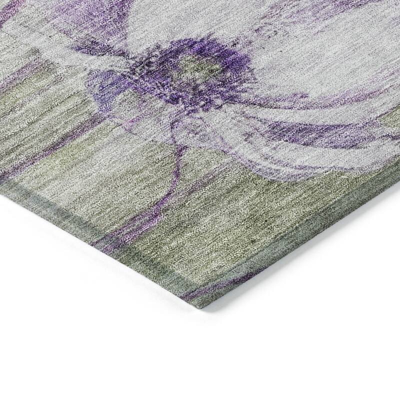 HomeRoots Floral Transitional Rectangle Outdoor Rug