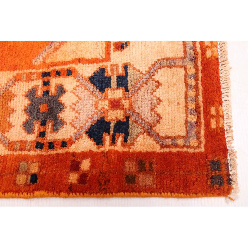 ECARPETGALLERY Hand-knotted Melis Vintage Orange Wool Rug - 5'3 x 9'5