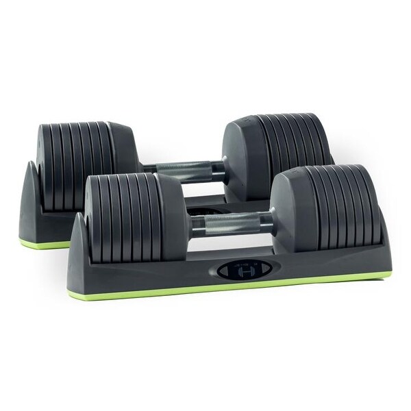 JAXJOX Adjustable Dumbbells 5-50lbs (New) - Black - Bed Bath
