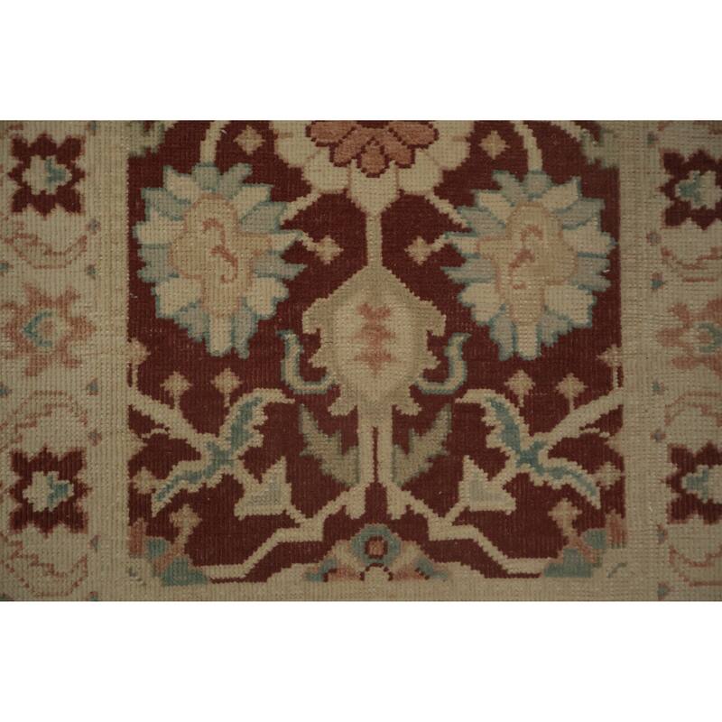 Hand Knotted Oriental 100% Wool Carpet Traditional All-Over Oranges & Rust Ziegler Area Rug - 3' 2'' X 2' 0''