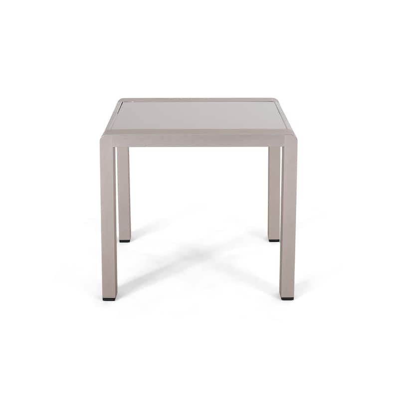 Cape Coral Outdoor 2 Seater Aluminum Club Chair and Table Set by Christopher Knight Home