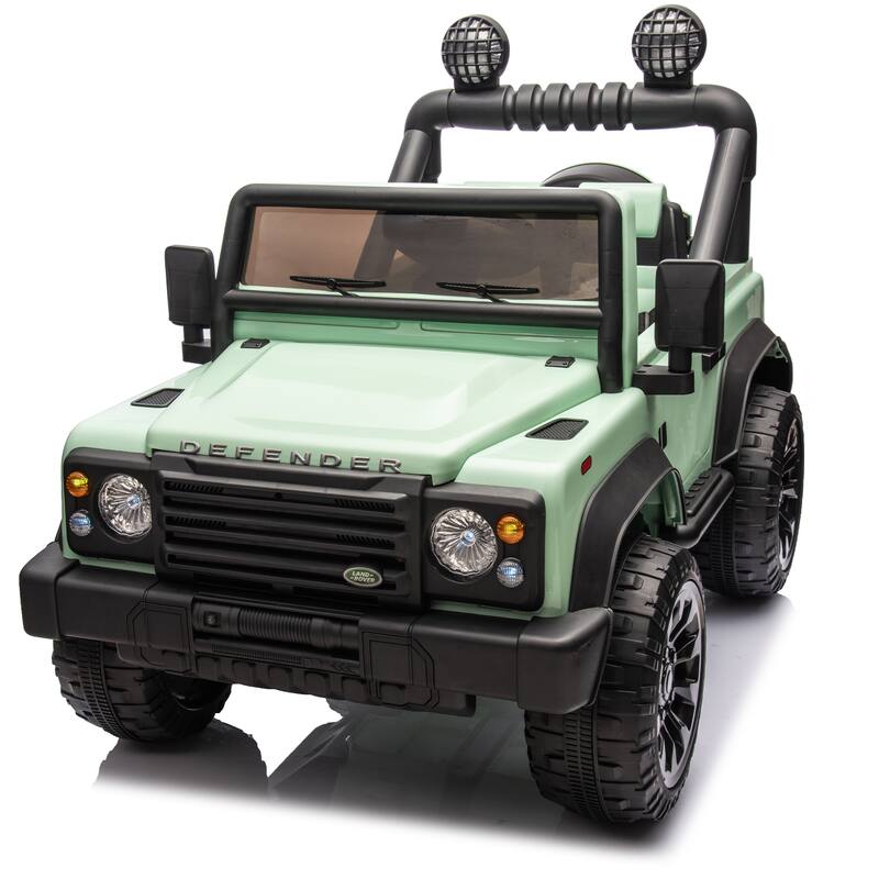 24V Licensed Land Rover Defender Kids Electric Car with Remote Control, Dual Motors, Four-Wheel Suspension, Bluetooth, MP3