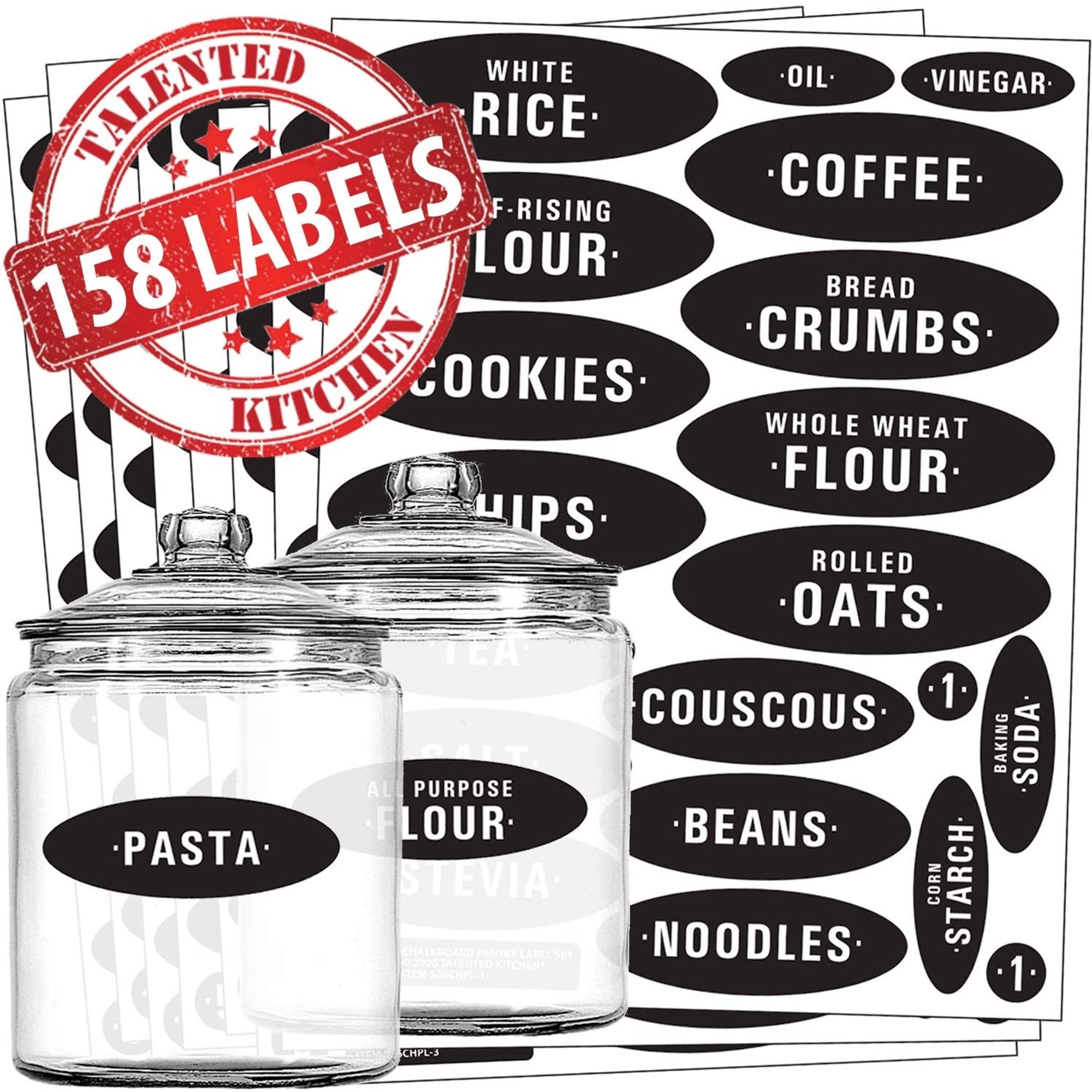158 PCS Chalkboard Label Sticker for Pantry Food Storage ...