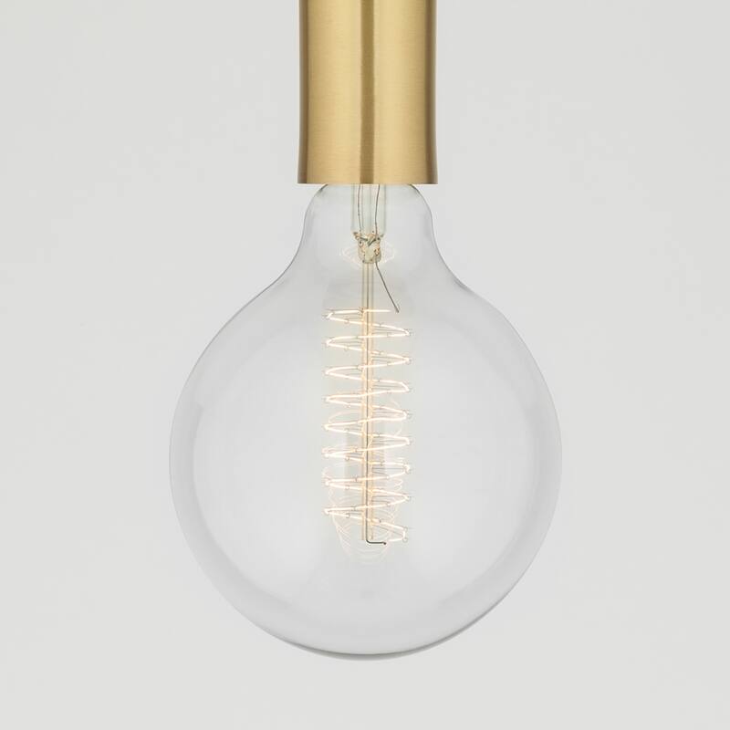 Mitzi by Hudson Valley Maya 1-light Aged Brass Large Flush Mount, Clear Crackle Glass