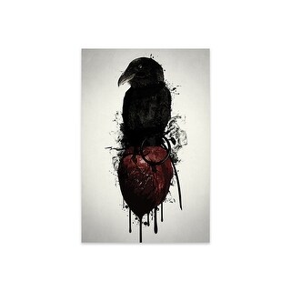 Raven and Heart Grenade Print On Acrylic Glass by Nicklas Gustafsson