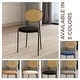 preview thumbnail 36 of 92, Leisuremod Euston Modern Velvet/Leather Dining Chair - Minimalist Wicker Back Accent Chair for Home Living Room & Kitchen