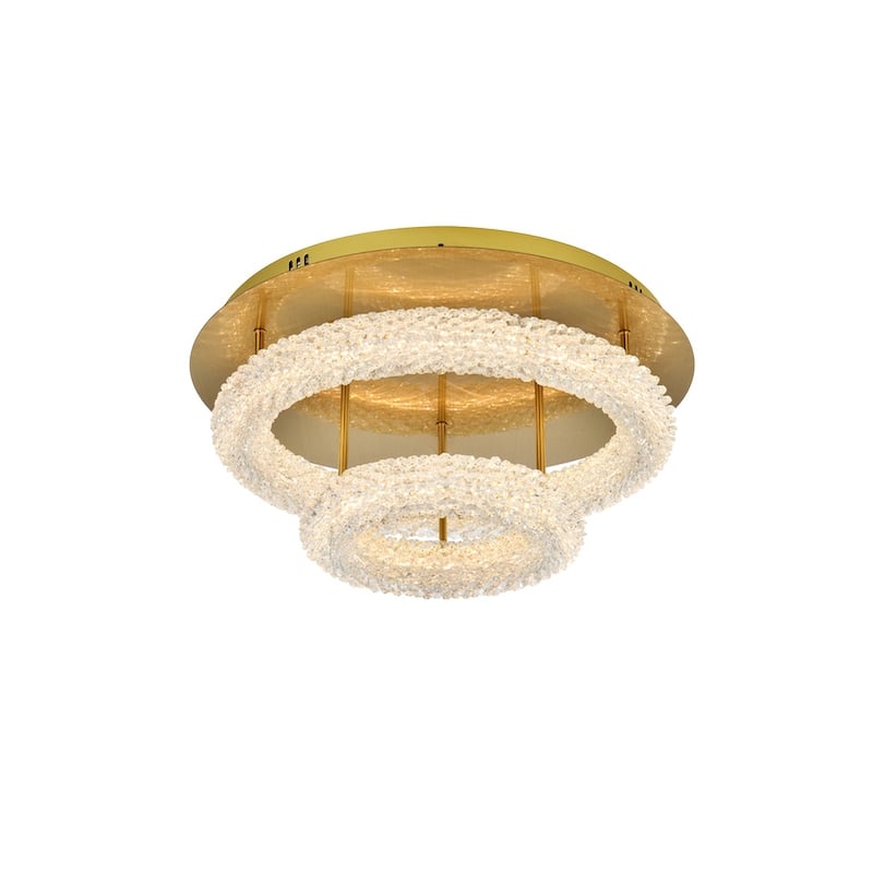22 inch Adjustable LED Flush Mount - Satin Gold