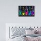 preview thumbnail 4 of 64, Luminous Party Champagne, Colorful Party Bubbles Modern Black Canvas Wall Art Print for Dining Room