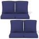 preview thumbnail 101 of 128, 21 W x 22 D in. Deep Seat Outdoor Cushion Set by Crestlive Products 4-Seater - Navy Blue