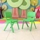 preview thumbnail 13 of 22, 2 Pack Plastic Stackable School Chair with 15.5"H Seat Green