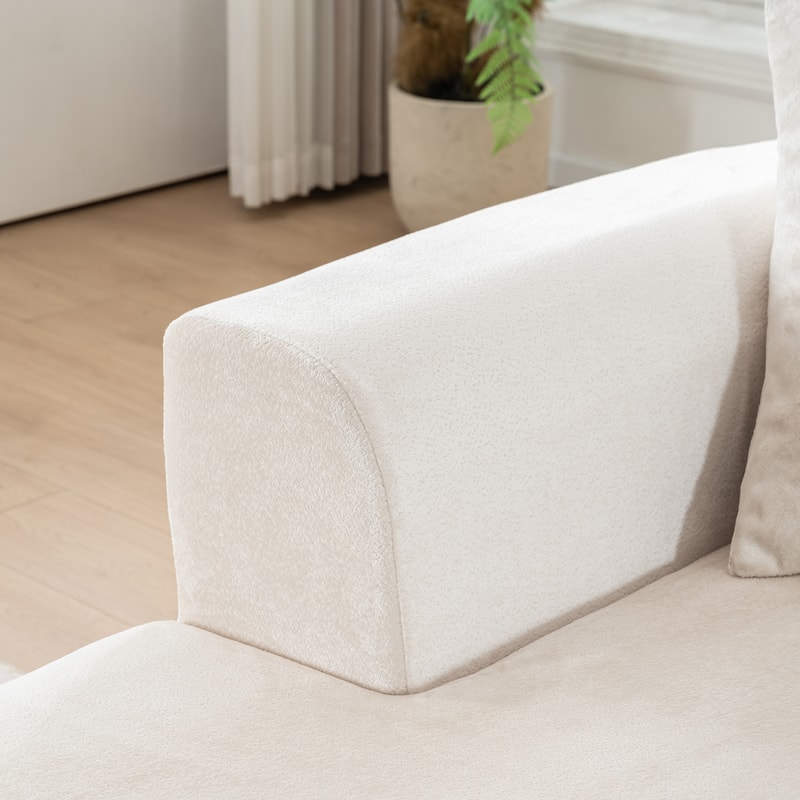 Modular L-Shaped Sectional Sofa Sleeper Couch with Chaise and Deep Seating for Living Room Office