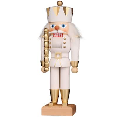 10.5" Christian Ulbricht White King Christmas Nutcracker