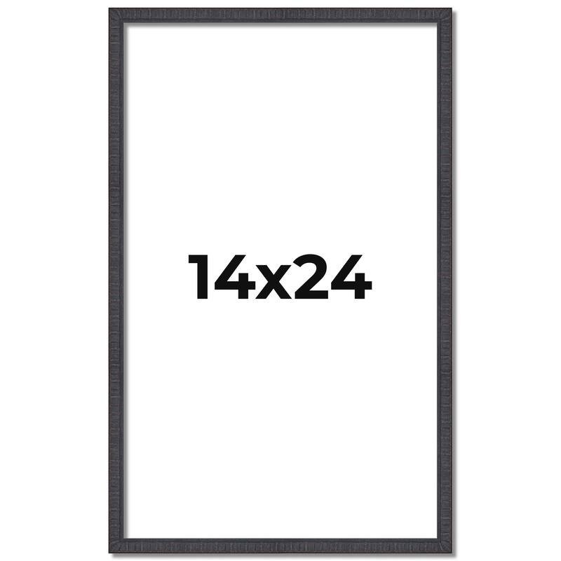 14x24 Frame Brown Solid Wood Picture Frame - Complete Modern Photo