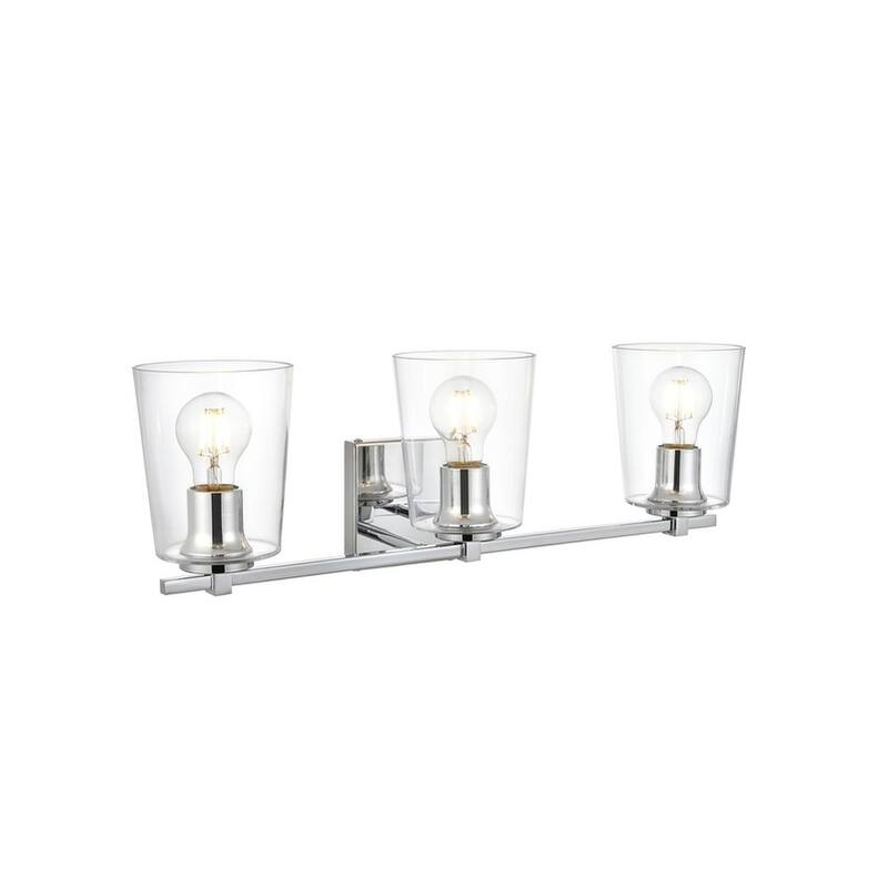 Kelly 1 Light Black and Clear Bath Sconce