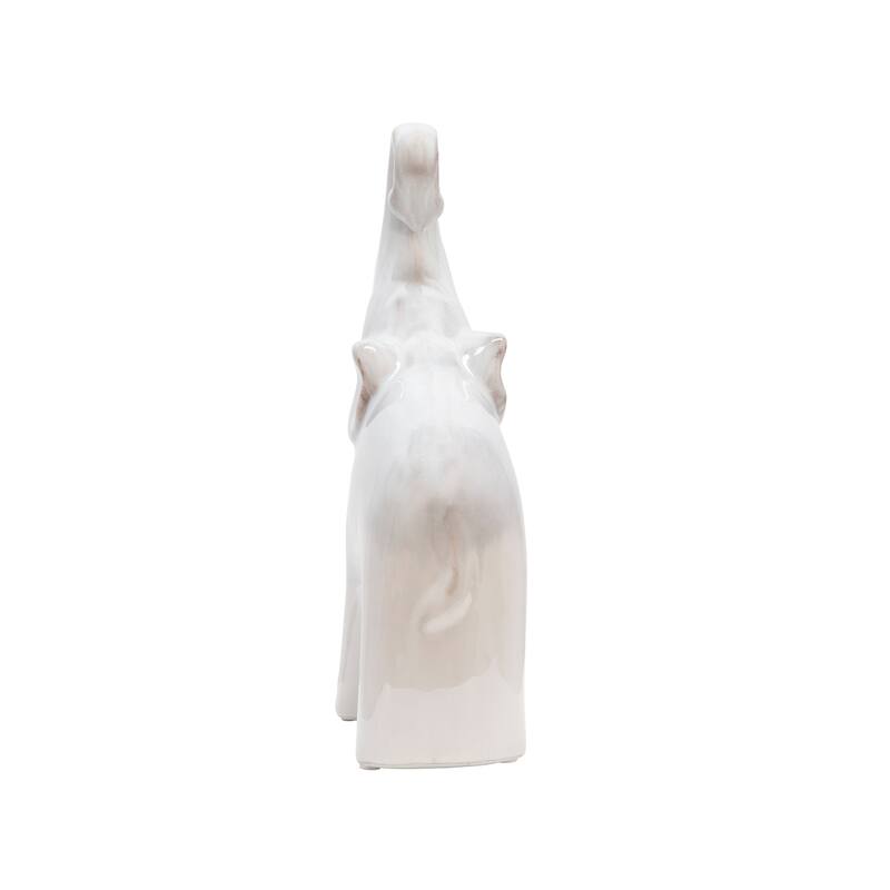 Sagebrook Home Ceramic Elephant Figurine - 6" x 3" x 11"