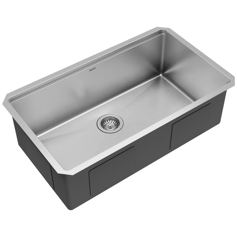 Elite 32" Undermount Workstation 16 Gauge Single Bowl Stainless Steel Kitchen Sink with Scottsdale Pull-Down Faucet
